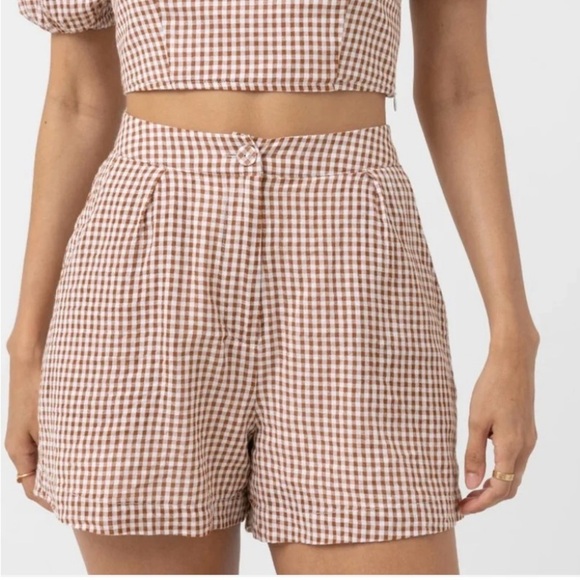 Rhythm. Pants - NWT Rhythm Lola checked shorts